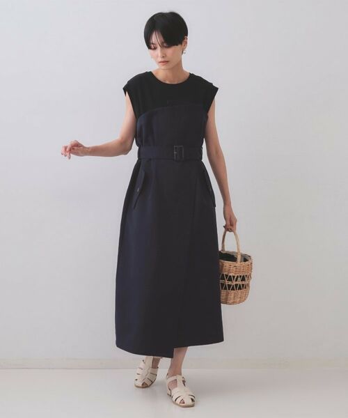 OPAQUE.CLIP / オペーク ドット クリップ ロング・マキシ丈ワンピース | トレンチ風ベアドッキングワンピース【洗濯機洗い可】 | 詳細2