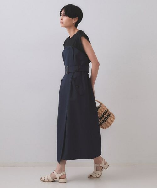 OPAQUE.CLIP / オペーク ドット クリップ ロング・マキシ丈ワンピース | トレンチ風ベアドッキングワンピース【洗濯機洗い可】 | 詳細3