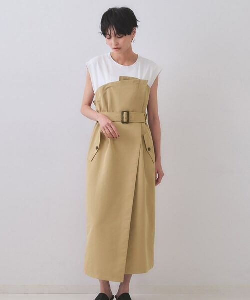 OPAQUE.CLIP / オペーク ドット クリップ ロング・マキシ丈ワンピース | トレンチ風ベアドッキングワンピース【洗濯機洗い可】 | 詳細9