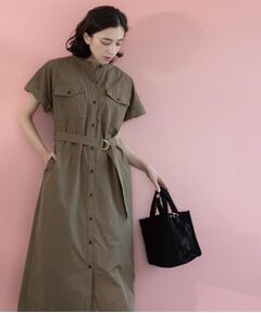 OPAQUE.CLIP / オペーク ドット クリップ ロング・マキシ丈ワンピース | ダブルポケットシャツワンピース【洗濯機洗い可】