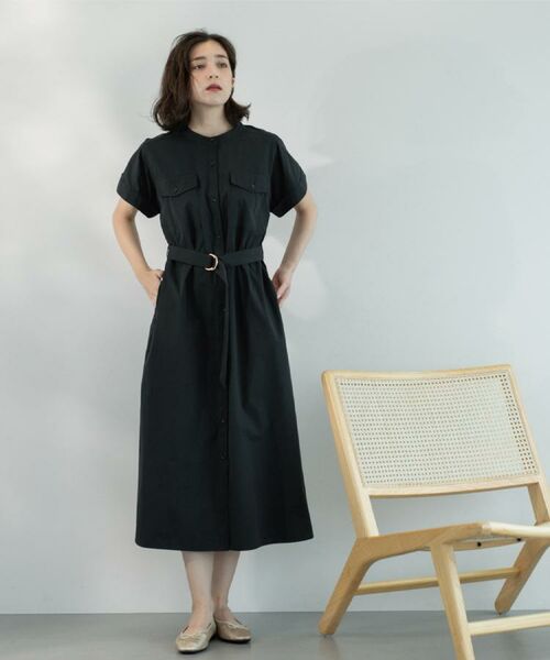 OPAQUE.CLIP / オペーク ドット クリップ ロング・マキシ丈ワンピース | ダブルポケットシャツワンピース【洗濯機洗い可】 | 詳細1