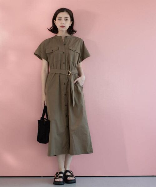 OPAQUE.CLIP / オペーク ドット クリップ ロング・マキシ丈ワンピース | ダブルポケットシャツワンピース【洗濯機洗い可】 | 詳細10