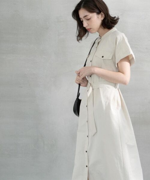 OPAQUE.CLIP / オペーク ドット クリップ ロング・マキシ丈ワンピース | ダブルポケットシャツワンピース【洗濯機洗い可】 | 詳細14