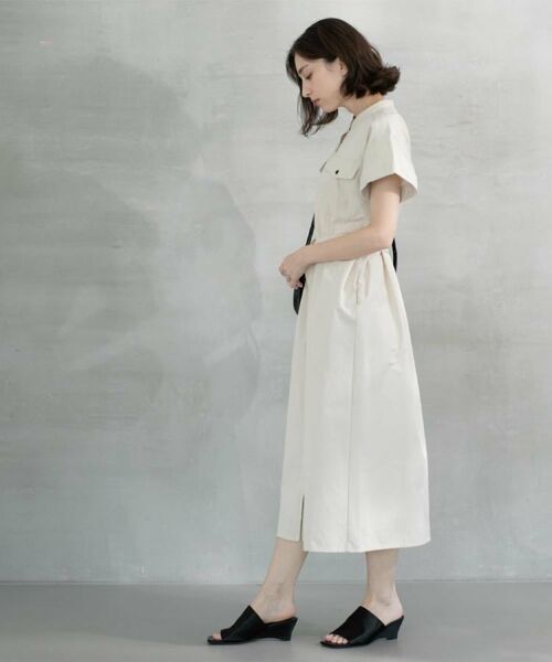 OPAQUE.CLIP / オペーク ドット クリップ ロング・マキシ丈ワンピース | ダブルポケットシャツワンピース【洗濯機洗い可】 | 詳細16