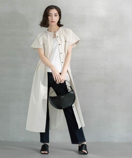 OPAQUE.CLIP / オペーク ドット クリップ ロング・マキシ丈ワンピース | ダブルポケットシャツワンピース【洗濯機洗い可】 | 詳細18