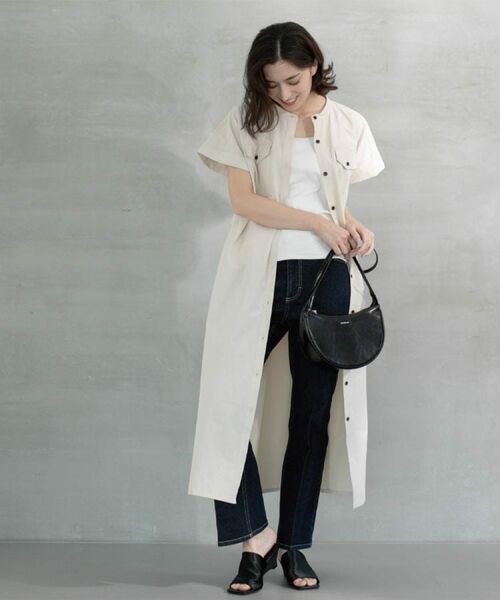 OPAQUE.CLIP / オペーク ドット クリップ ロング・マキシ丈ワンピース | ダブルポケットシャツワンピース【洗濯機洗い可】 | 詳細19