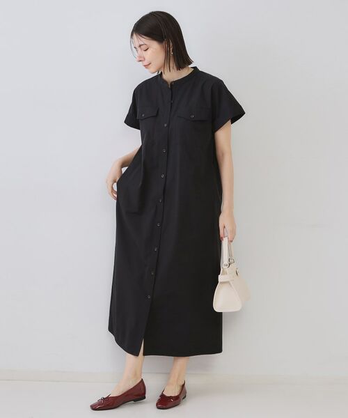 OPAQUE.CLIP / オペーク ドット クリップ ロング・マキシ丈ワンピース | ダブルポケットシャツワンピース【洗濯機洗い可】 | 詳細28