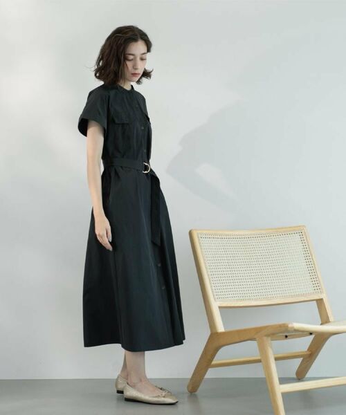 OPAQUE.CLIP / オペーク ドット クリップ ロング・マキシ丈ワンピース | ダブルポケットシャツワンピース【洗濯機洗い可】 | 詳細5