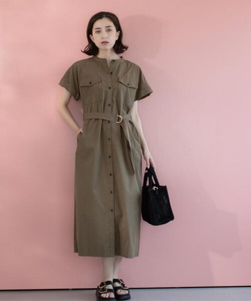 OPAQUE.CLIP / オペーク ドット クリップ ロング・マキシ丈ワンピース | ダブルポケットシャツワンピース【洗濯機洗い可】 | 詳細7