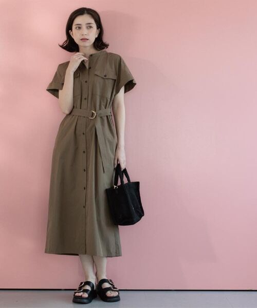 OPAQUE.CLIP / オペーク ドット クリップ ロング・マキシ丈ワンピース | ダブルポケットシャツワンピース【洗濯機洗い可】 | 詳細8