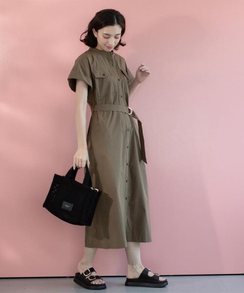 OPAQUE.CLIP / オペーク ドット クリップ ロング・マキシ丈ワンピース | ダブルポケットシャツワンピース【洗濯機洗い可】 | 詳細9