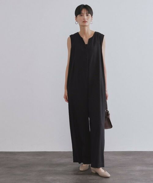 OPAQUE.CLIP / オペーク ドット クリップ サロペット・オールインワン | 《Can Cam掲載》麻混ベルト付きオールインワン【洗濯機洗い可】 | 詳細7