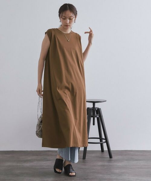 OPAQUE.CLIP / オペーク ドット クリップ ロング・マキシ丈ワンピース | カットソーフレアワンピース【接触冷感/洗濯機洗い可】 | 詳細5