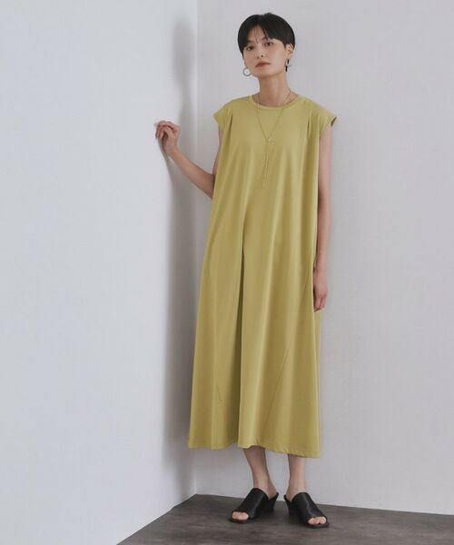 OPAQUE. CLIP/オペーク ドット クリップ カットソーフレアワンピース【接触冷感/洗濯機洗い可】 マスタード(033) 40(L)