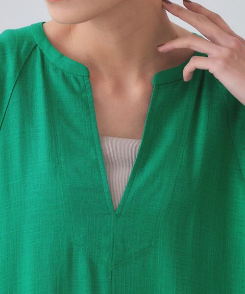 OPAQUE.CLIP / オペーク ドット クリップ ロング・マキシ丈ワンピース | レーヨン麻キーネックワンピース【洗える】 | 詳細16