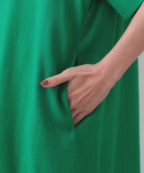 OPAQUE.CLIP / オペーク ドット クリップ ロング・マキシ丈ワンピース | レーヨン麻キーネックワンピース【洗える】 | 詳細18