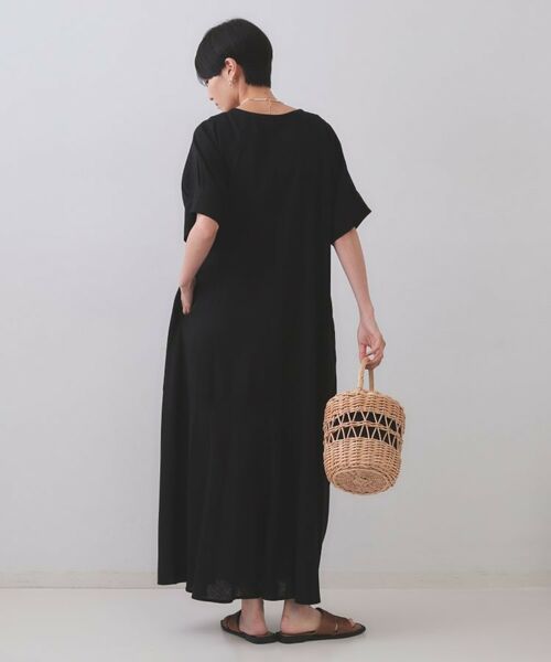OPAQUE.CLIP / オペーク ドット クリップ ロング・マキシ丈ワンピース | レーヨン麻キーネックワンピース【洗える】 | 詳細2