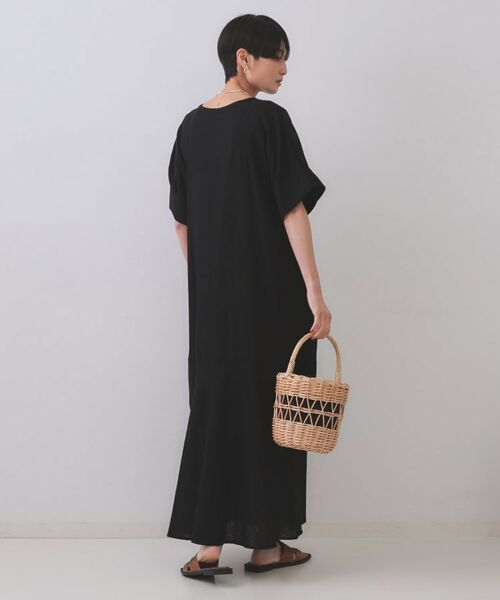 OPAQUE.CLIP / オペーク ドット クリップ ロング・マキシ丈ワンピース | レーヨン麻キーネックワンピース【洗える】 | 詳細3