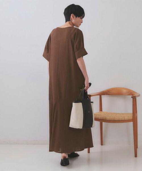 OPAQUE.CLIP / オペーク ドット クリップ ロング・マキシ丈ワンピース | レーヨン麻キーネックワンピース【洗える】 | 詳細7