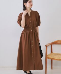 OPAQUE.CLIP / オペーク ドット クリップ ロング・マキシ丈ワンピース | リネンライクスキッパーフィット＆フレアワンピース【洗濯機洗い可】