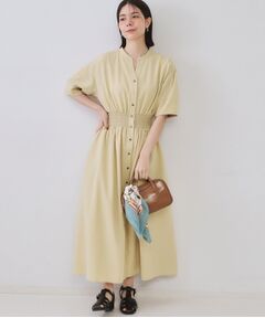 OPAQUE.CLIP / オペーク ドット クリップ ロング・マキシ丈ワンピース | リネンライクスキッパーフィット＆フレアワンピース【洗濯機洗い可】