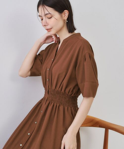 OPAQUE.CLIP / オペーク ドット クリップ ロング・マキシ丈ワンピース | リネンライクスキッパーフィット＆フレアワンピース【洗濯機洗い可】 | 詳細13