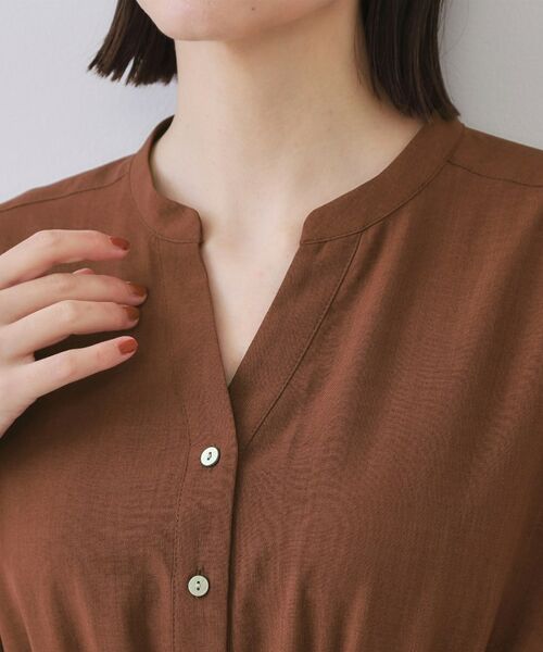 OPAQUE.CLIP / オペーク ドット クリップ ロング・マキシ丈ワンピース | リネンライクスキッパーフィット＆フレアワンピース【洗濯機洗い可】 | 詳細20