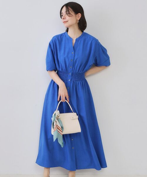 OPAQUE.CLIP / オペーク ドット クリップ ロング・マキシ丈ワンピース | リネンライクスキッパーフィット＆フレアワンピース【洗濯機洗い可】 | 詳細6