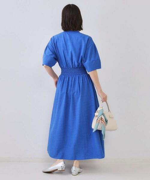 OPAQUE.CLIP / オペーク ドット クリップ ロング・マキシ丈ワンピース | リネンライクスキッパーフィット＆フレアワンピース【洗濯機洗い可】 | 詳細7