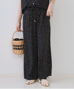 OPAQUE.CLIP / オペーク ドット クリップ パンツ | 幾何柄プリントイージーワイドパンツ/セットアップ対応【洗える】