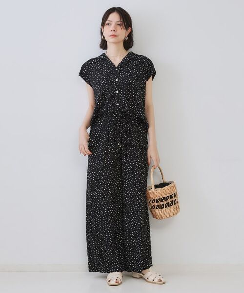 OPAQUE.CLIP / オペーク ドット クリップ パンツ | 幾何柄プリントイージーワイドパンツ/セットアップ対応【洗える】 | 詳細2