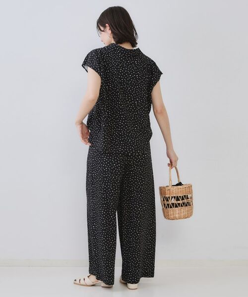 OPAQUE.CLIP / オペーク ドット クリップ パンツ | 幾何柄プリントイージーワイドパンツ/セットアップ対応【洗える】 | 詳細3