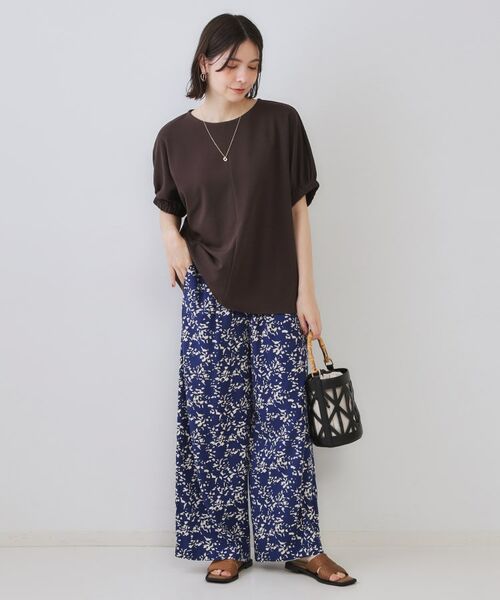 OPAQUE.CLIP / オペーク ドット クリップ パンツ | 幾何柄プリントイージーワイドパンツ/セットアップ対応【洗える】 | 詳細6