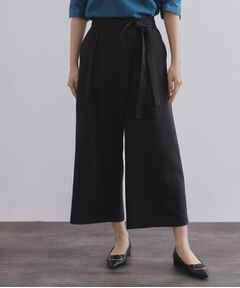 OPAQUE.CLIP / オペーク ドット クリップ ショート・ハーフ・半端丈パンツ | サッシュリボン付きラップデザインパンツ【洗濯機洗い可】