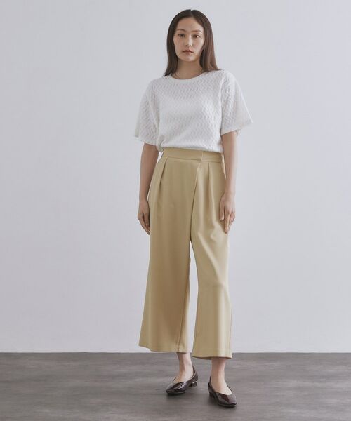 OPAQUE.CLIP / オペーク ドット クリップ ショート・ハーフ・半端丈パンツ | サッシュリボン付きラップデザインパンツ【洗濯機洗い可】 | 詳細11