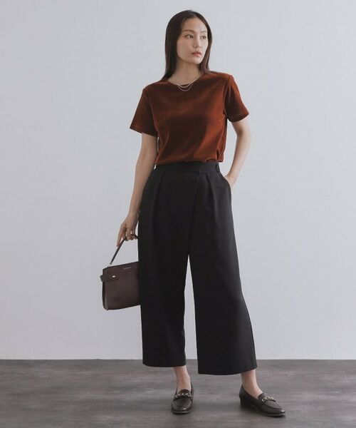 OPAQUE.CLIP / オペーク ドット クリップ ショート・ハーフ・半端丈パンツ | サッシュリボン付きラップデザインパンツ【洗濯機洗い可】 | 詳細5