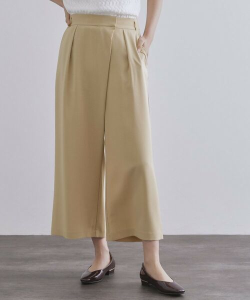 OPAQUE.CLIP / オペーク ドット クリップ ショート・ハーフ・半端丈パンツ | サッシュリボン付きラップデザインパンツ【洗濯機洗い可】 | 詳細8