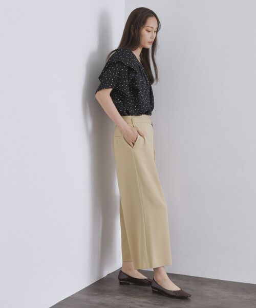 OPAQUE.CLIP / オペーク ドット クリップ ショート・ハーフ・半端丈パンツ | サッシュリボン付きラップデザインパンツ【洗濯機洗い可】 | 詳細9
