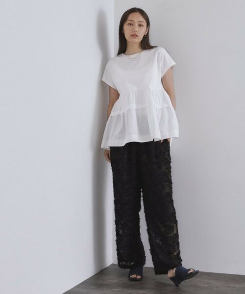 OPAQUE.CLIP / オペーク ドット クリップ パンツ | フリンジジャカードイージーパンツ【洗濯機洗い可】 | 詳細2