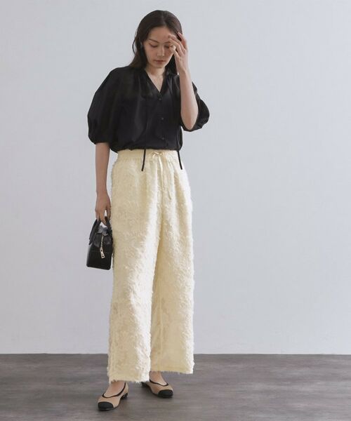 OPAQUE.CLIP / オペーク ドット クリップ パンツ | フリンジジャカードイージーパンツ【洗濯機洗い可】 | 詳細6