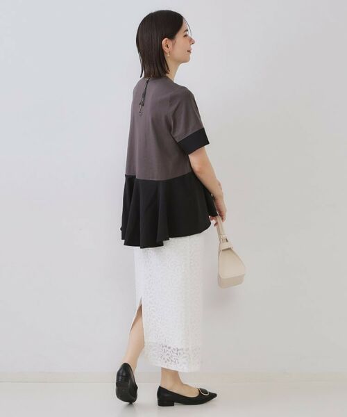 OPAQUE.CLIP / オペーク ドット クリップ ロング・マキシ丈スカート | 《美人百花掲載》レースイージーナロースカート【洗濯機洗い可】 | 詳細3