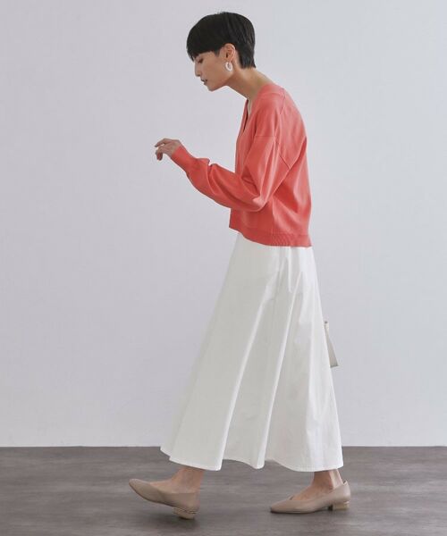 OPAQUE.CLIP / オペーク ドット クリップ ロング・マキシ丈スカート | コットンライクフレアスカート【洗濯機洗い可】 | 詳細3