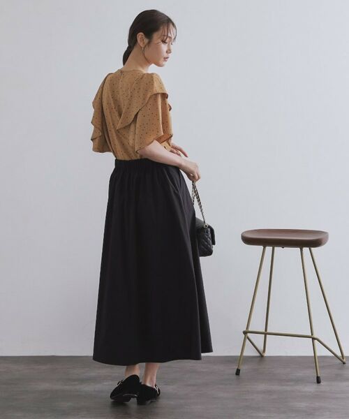 OPAQUE.CLIP / オペーク ドット クリップ ロング・マキシ丈スカート | コットンライクフレアスカート【洗濯機洗い可】 | 詳細7