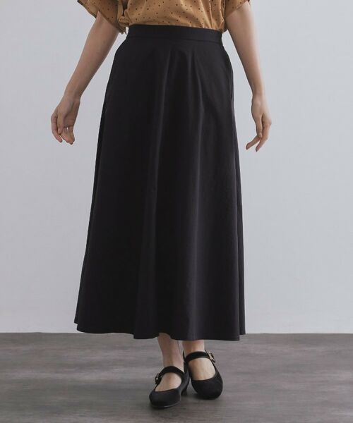 OPAQUE.CLIP / オペーク ドット クリップ ロング・マキシ丈スカート | コットンライクフレアスカート【洗濯機洗い可】 | 詳細9