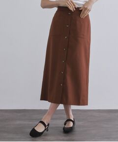 OPAQUE.CLIP / オペーク ドット クリップ ロング・マキシ丈スカート | ポケットデザインナロースカート【洗濯機洗い可】