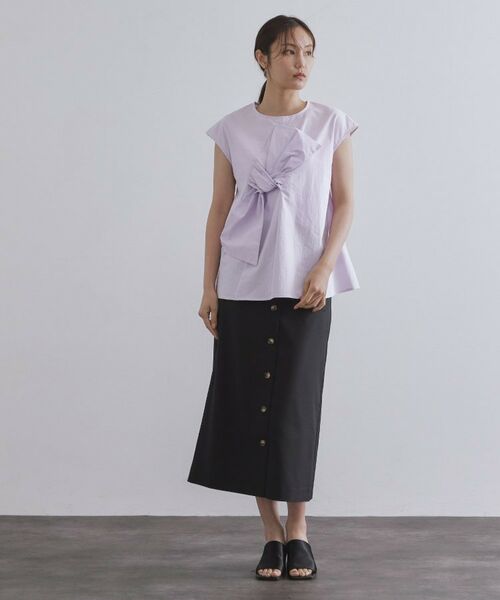 OPAQUE.CLIP / オペーク ドット クリップ ロング・マキシ丈スカート | ポケットデザインナロースカート【洗濯機洗い可】 | 詳細2