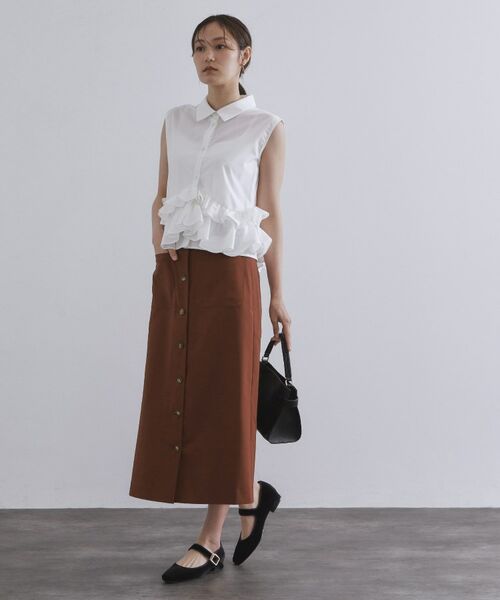 OPAQUE.CLIP / オペーク ドット クリップ ロング・マキシ丈スカート | ポケットデザインナロースカート【洗濯機洗い可】 | 詳細6