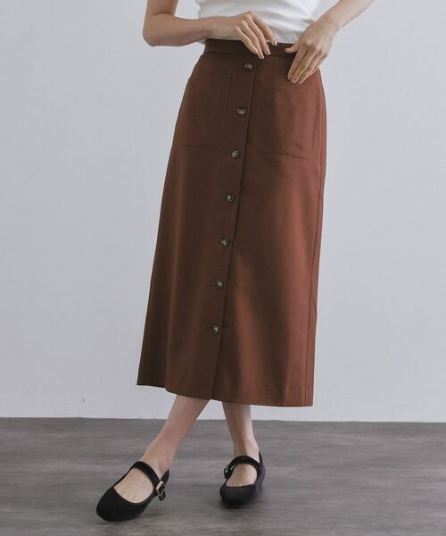 OPAQUE.CLIP / オペーク ドット クリップ ロング・マキシ丈スカート | ポケットデザインナロースカート【洗濯機洗い可】 | 詳細9