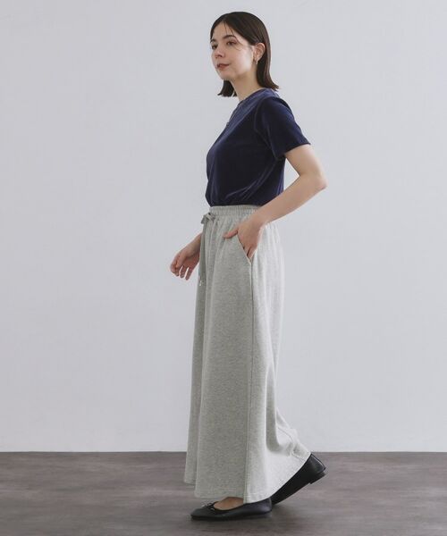 OPAQUE.CLIP / オペーク ドット クリップ ロング・マキシ丈スカート | ラメスウェットイージーロングスカート【洗濯機洗い可】 | 詳細3