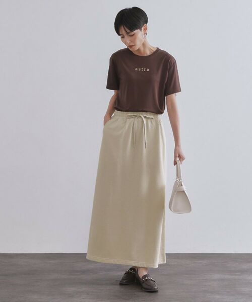 OPAQUE.CLIP / オペーク ドット クリップ ロング・マキシ丈スカート | ラメスウェットイージーロングスカート【洗濯機洗い可】 | 詳細6